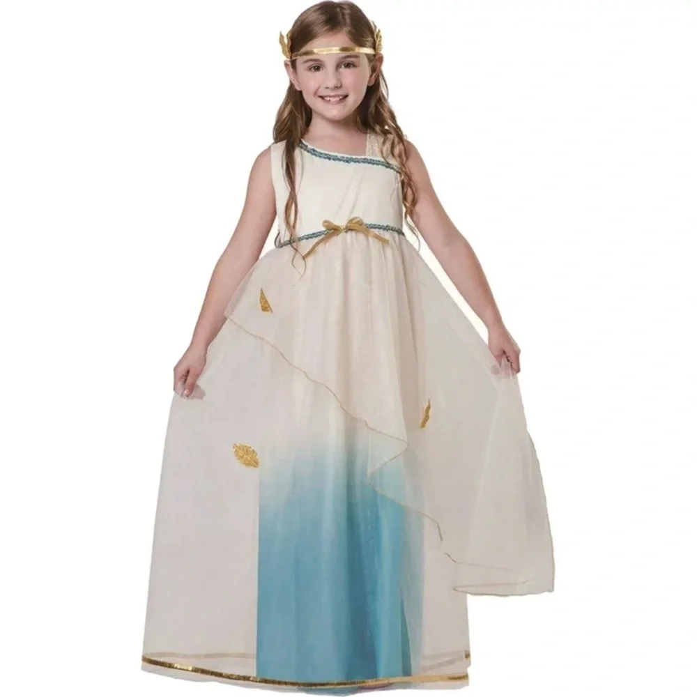 Greek Goddess Dress Headpiece Costume Girl S 4-6